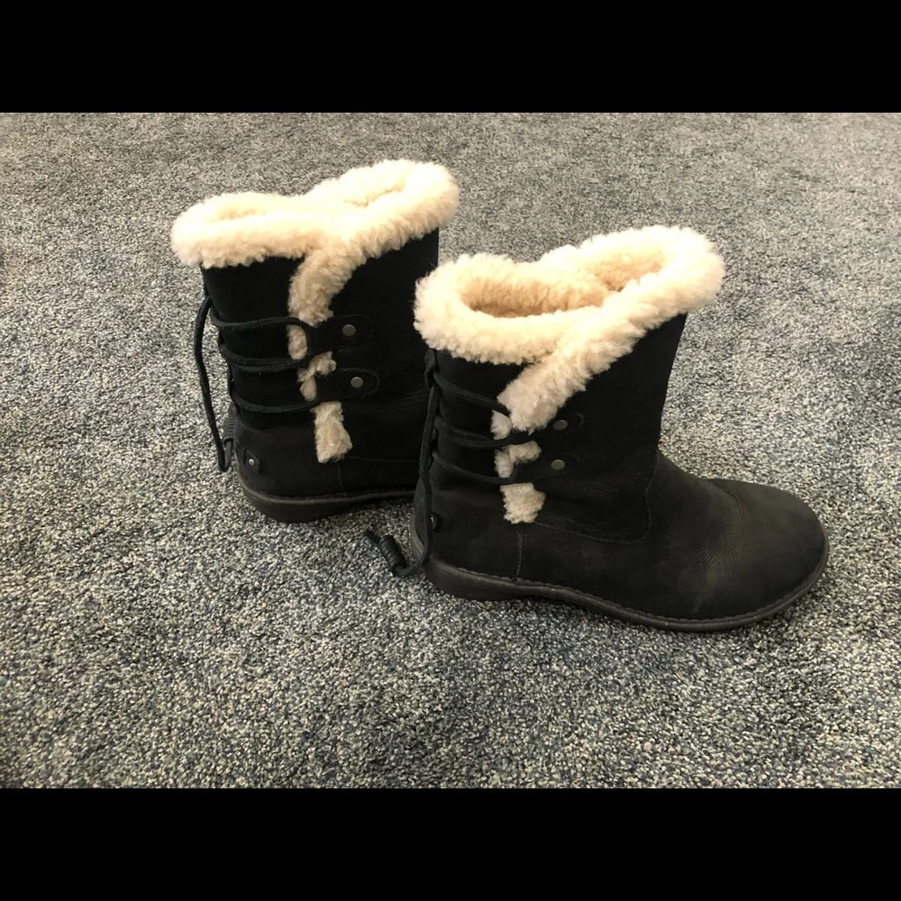 Ugg lace up boots. - Picture 3 of 5